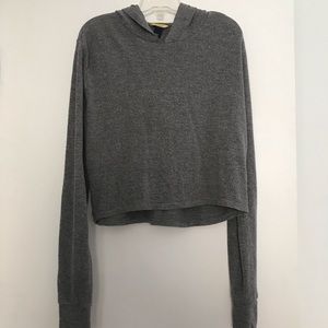 Prince&Fox grey cropped hoodie